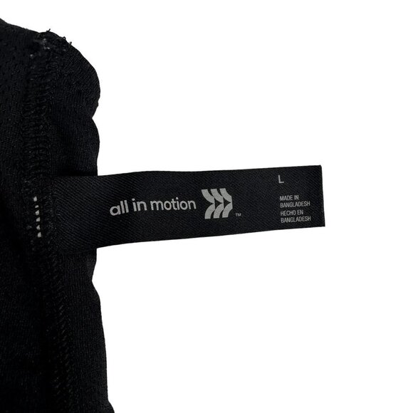 All in Motion  Sports Bra Black Light Grey Marbling Design Size Large - Picture 8 of 8